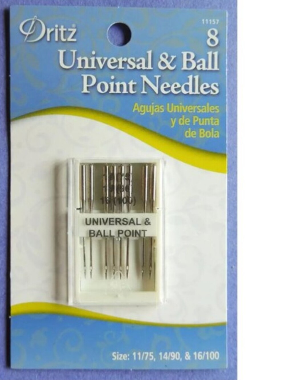 Dritz Universal & Ball Point Replacement Needles - Silver - Pack of 8